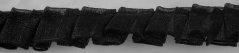 Ruffle trim braid - black - width 1,2 cm