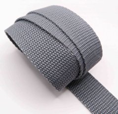 Polypropylene webbing - gray - width 5 cm