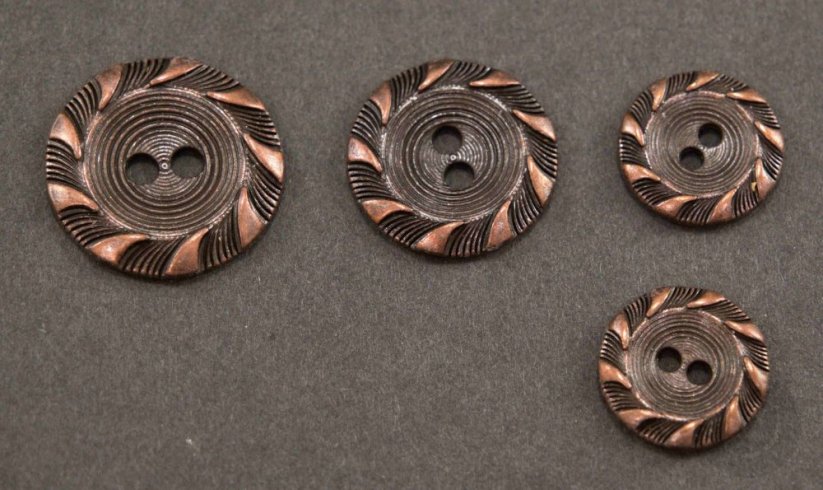 Metallknopf - altes Kupfer - Durchmesser 1,7 cm