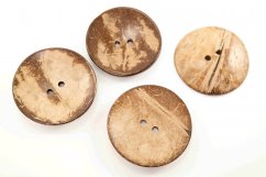 Hole maxi button - coconut - diameter 6 cm