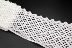 Cotton lace - white - width 9.5 cm