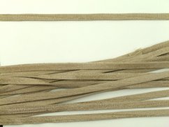 Faux textile suede leather cord - medium beige - width 0.34 cm