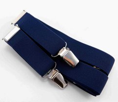 Men's suspenders - dark blue - width 2,5 cm