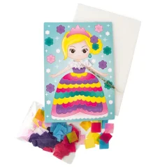 Princezná - sada pre deti na výrobu veselého obrázku + návod