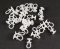 Háček na záclony k přišití - bílá