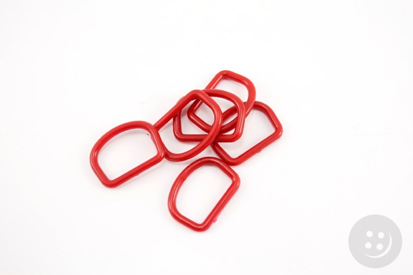D-Ring - red - pulling hole width 2 cm