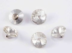 Luxuriöser Kristallknopf - heller Kristall - Durchmesser 1,6 cm