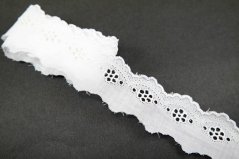 Cotton Madeira trim - white - width 3 cm