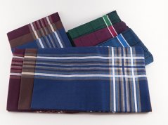 Set of dark men's handkerchiefs made of carded cotton - 6 pcs
