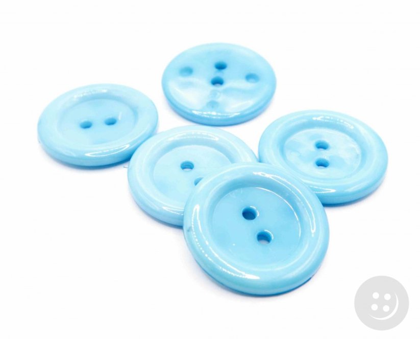 Hole maxi button - light blue highlights - diameter 3.8 cm