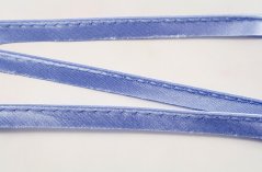 Saténový výpustek - modrá - šířka 1,4 cm