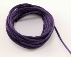 Saténová šňůra - tmavě fialová - průměr 0,2 cm