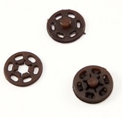 Plastic snap - dark brown - diameter 1.5 cm