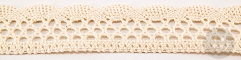 Cotton lace trim - cream - width 3,5 cm