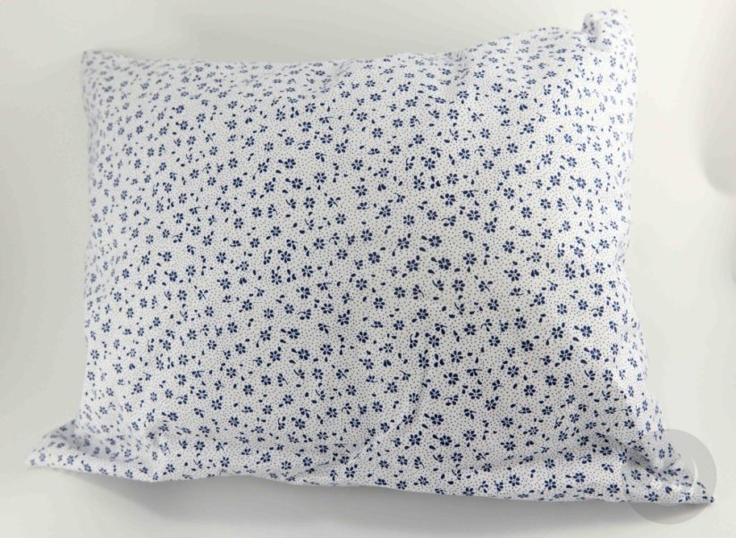 Bylinkový polštářek Levandulové pohlazení - modré drobné kytičky - rozměr 35 cm x 28 cm