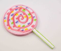Iron-on patch - lollipop - 8 x 4 cm