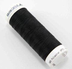 Extra elastic polyester thread - black - length 130 m