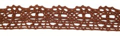 Cotton lace trim - brown - width 3 cm