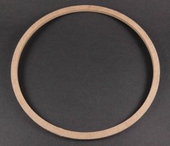 Holzkreis - Makramee - Innendurchmesser 5,5 cm - 31 cm / Außendurchmesser 7,5 cm - 33,5 cm