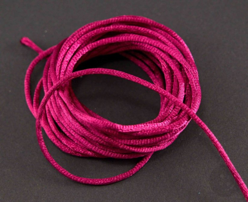 Satin cord - light burgundy - diameter 0.2 cm