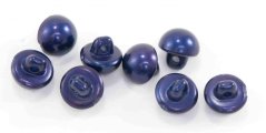 Pearl button with bottom stitching - dark blue-violet - diameter 0.9 cm