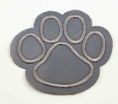 Iron-on patch - paw - 6 x 6cm - reflexive