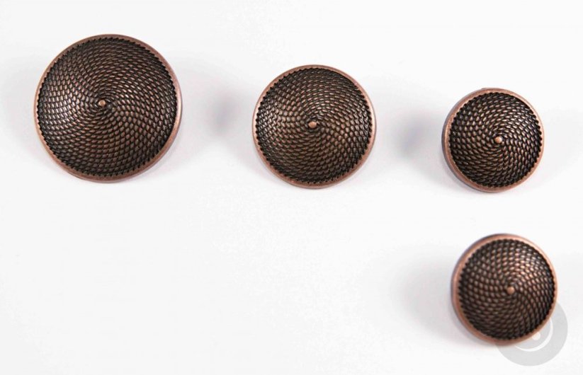Luxurious shank button - old copper - diameter 1,8 cm