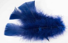Přírodní peříčko - královská modrá - délka 11 cm - 17 cm