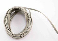 Šňůrka z ekokůže - šedá - šířka 3 mm