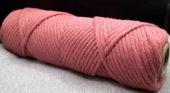 Makramee - dunkel altrosa  - Durchmesser 0,3 cm - Rolle 100 Meter