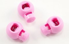 Plastic round brake - light pink - hole diameter 0.7 cm