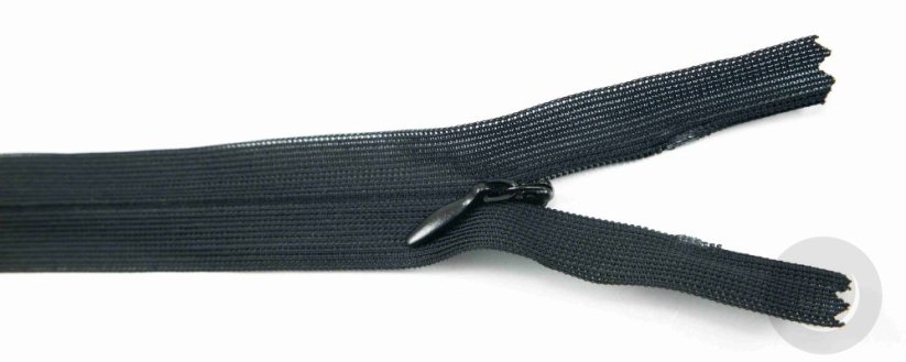 Nedělitelný skrytý zip (3mm) různé barvy - délka 18 cm - 60 cm