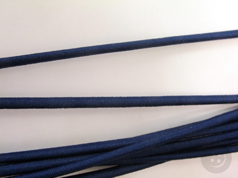 Thick round elastics - dark blue - diameter 0,3 cm