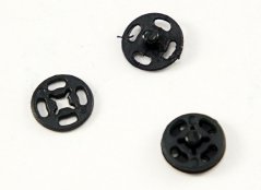 Plastový patentek - černá - průměr 1,1 cm