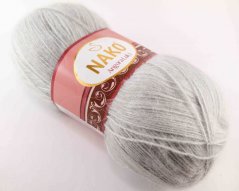 Priadza Angora luks - striebristo šedá - 969