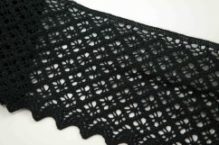 Cotton lace - black - width 10 cm