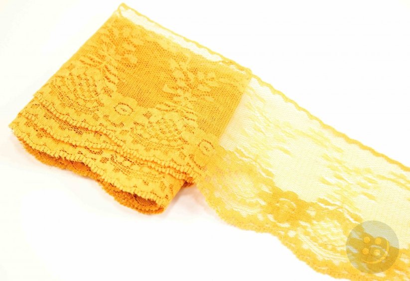 Polyester Lace - mustard - width 8 cm