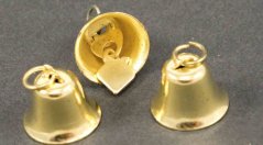 Zvoneček - zlatá - velikost 2 cm