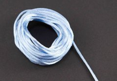 Saténová šňůra - světle modrá nebeská - průměr 0,2 cm