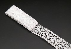 Geklöppelte Spitze - Einsatz - weiß - Breite 2,3 cm