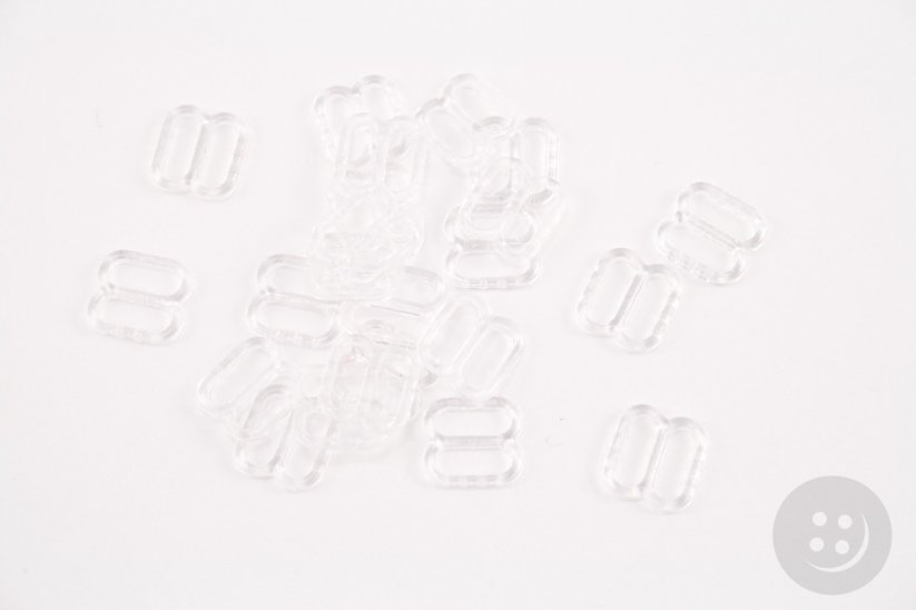 Plastik Schiebeschnalle - durchsichtig - Durchmesser 0,8 cm