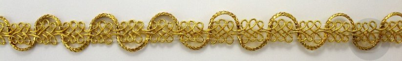 Metallic gimp braid trim - gold - width 1,5 cm
