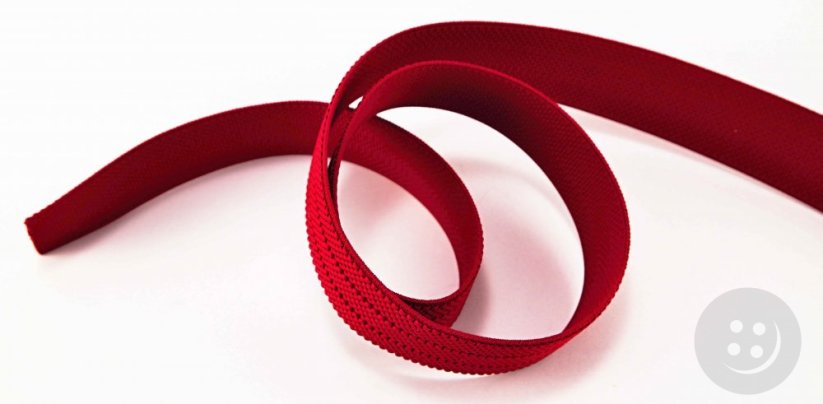 Pruženka šlová - červená - šířka 2,5 cm