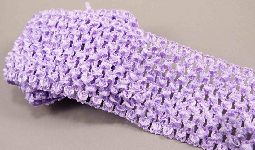 Decorative mesh elastic Tutu - light purple - width 7 cm