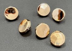 Faux metal shank button - light gold - diameter 1,25 cm