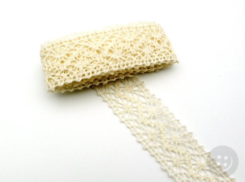 Bobbin lace - insert - cream - width 2.5 cm