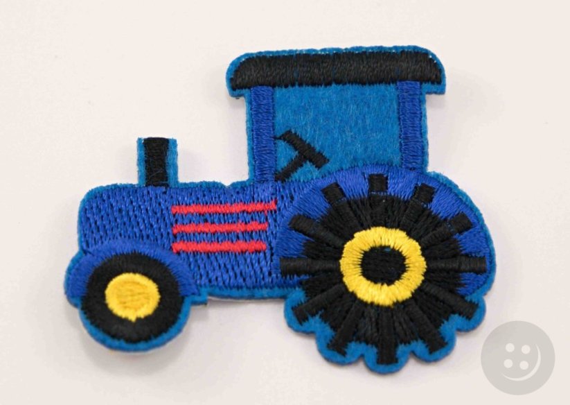 Nažehlovací záplata - Traktor  4,5 cm x 5,5 cm - VÍCE BAREVNÝCH VARIANT