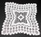Lace square placemat white