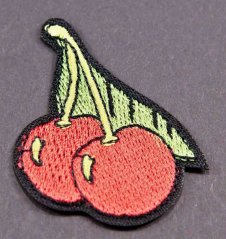 Nažehlovací záplata - třešně - rozměr 5 cm x 4,5 cm
