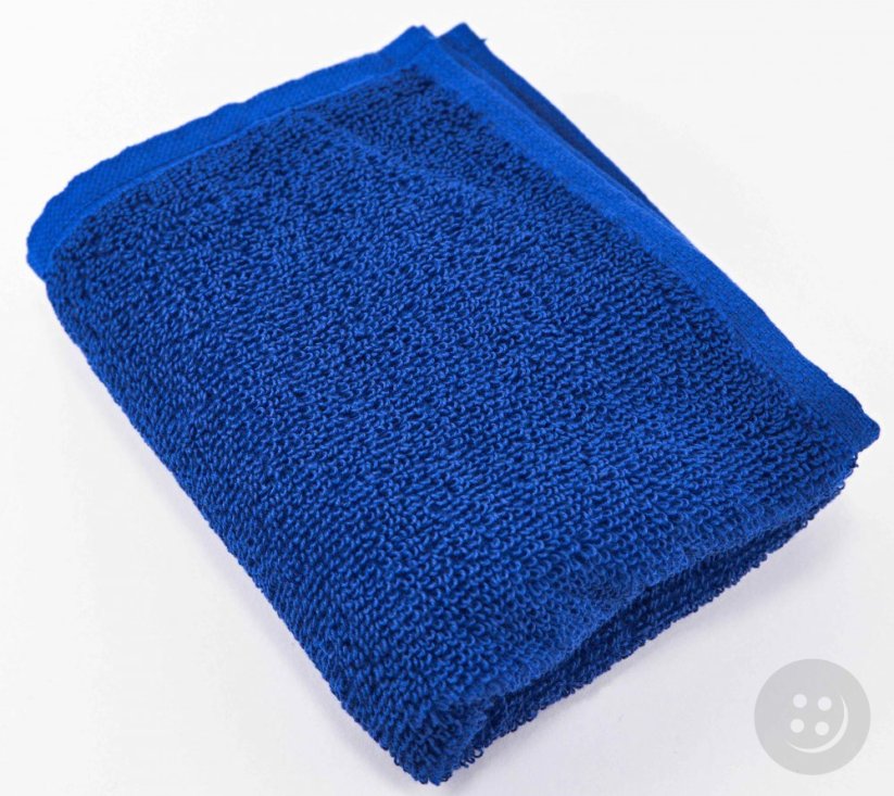 Baby orange towel - blue - size 30 cm x 50 cm